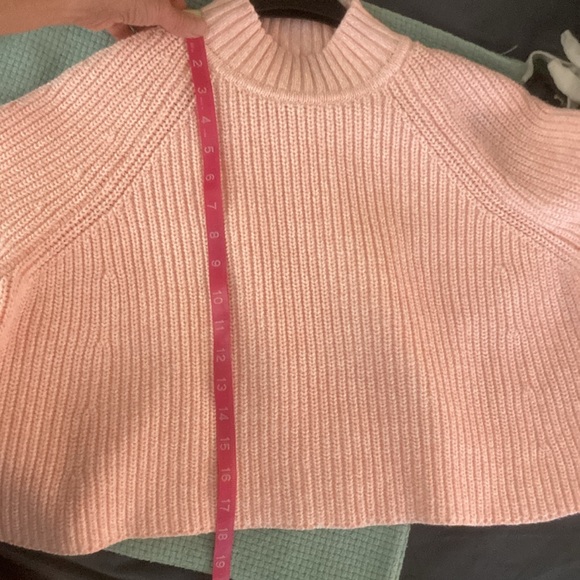 Club Monaco / Ralph Lauren Pink Salmon Crew Neck Sweater Knit Medium Like New - Picture 10 of 11